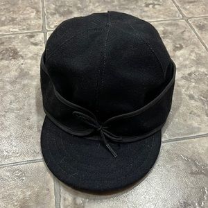 Black Wool Stormy Kromer size 7 3/4